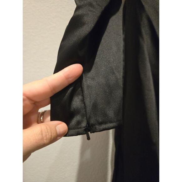 Mac Duggal Women's Long Sleeve Draped Structured Bow Gown Black Size 16 Formal - Picture 11 of 16